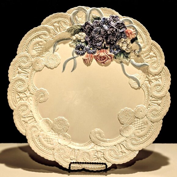 Fitz and Floyd Spring Flowers Decorative Platter - 1993 - Picture 1 of 4